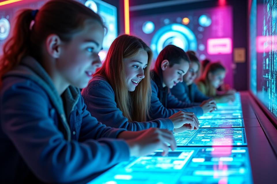 Technology-enhanced escape room for teenagers with digital puzzles in Dubai